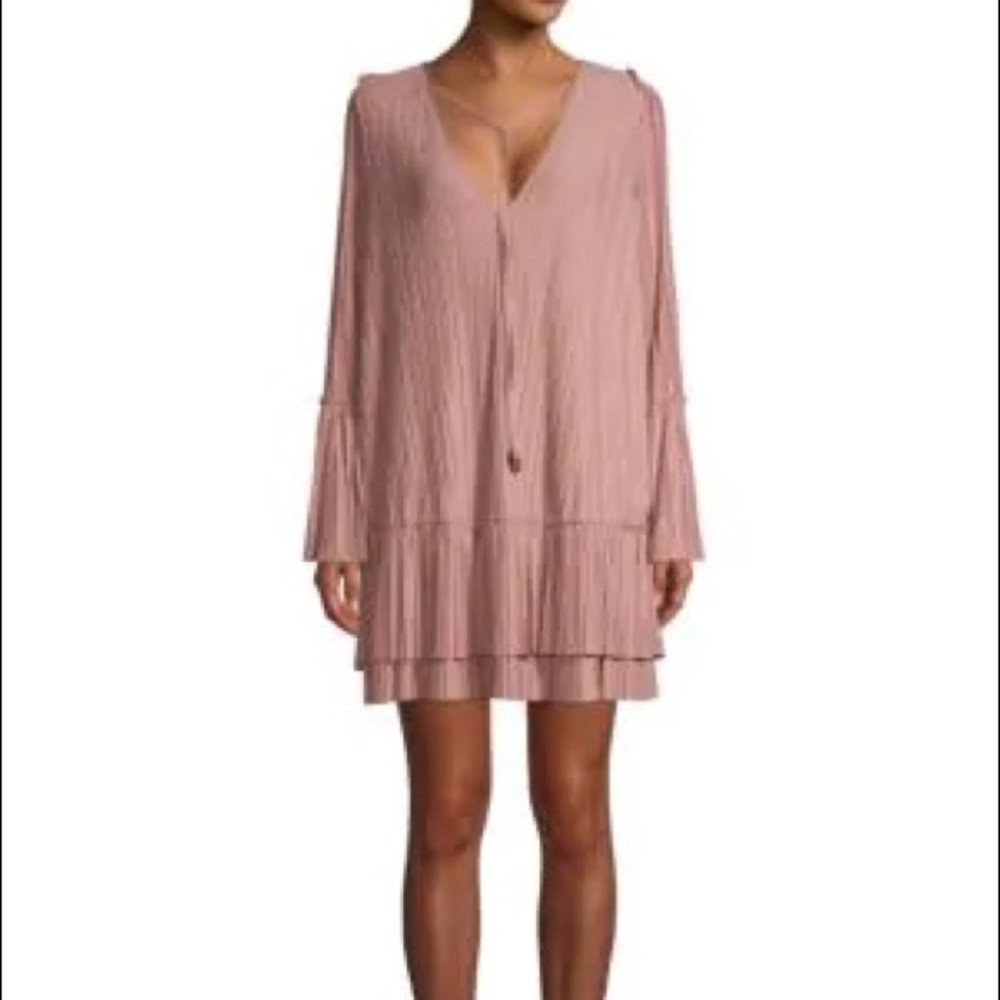 SOLD Free People Can't Help It Pleated Mini Dress